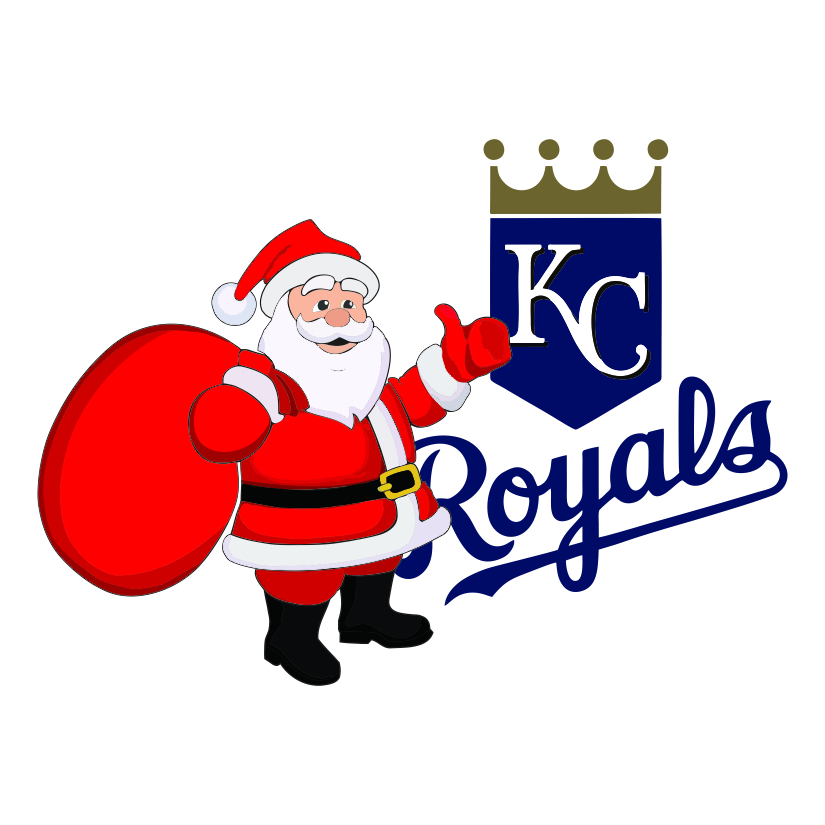 Kansas City Royals Santa Claus Logo iron on paper